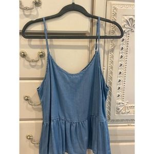 Mud Pie Ruffled Tank Sz L NWT